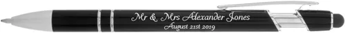 Miniatura 5 de ExpressDesigns™ - Bolígrafos personalizados con lápiz capacitivo - The Legacy - Bolígrafos metálicos personalizados con nombre impreso - Tinta negra