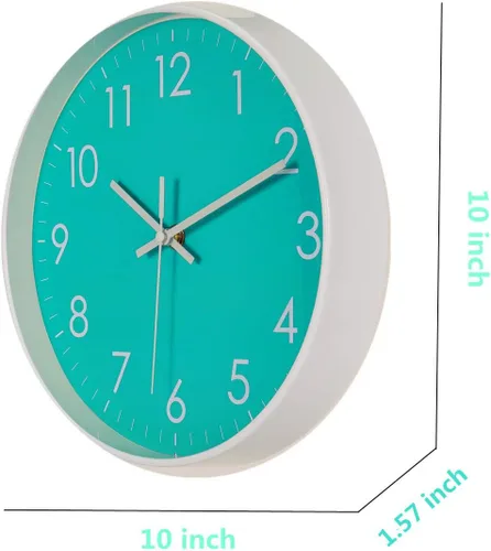 Miniatura 2 de Reloj de pared de cuarzo silencioso para interiores, moderno, simple, digital, silencioso, movimiento de barrido, oficina, cocina, escuela, sala