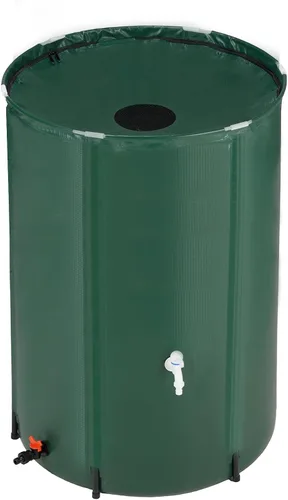 Miniatura 8 de VINGLI Barril de lluvia plegable de 200 galones, tanque de almacenamiento de agua portátil, sistema de recolección de agua de lluvia con bajante