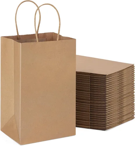 Miniatura 26 de Metronic - Bolsas de regalo de papel kraft con asas de 16 x 6 x 12 pulgadas, paquete de 6000 Para Navidad, recuerdos de fiesta de cumpleaños