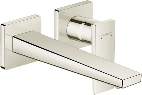 Miniatura 7 de hansgrohe Metropol 32526141 - Grifo moderno de baño montado en la pared de 1 manija y 2 agujeros de 5 pulgadas de alto en bronce cepillado