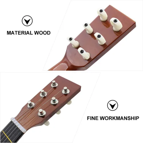 Miniatura 9 de Guitarra acústica de 23 pulgadas para niños, pequeño instrumento popular para principiantes, niños y niñas, cómoda y ligera guitarra de práctica