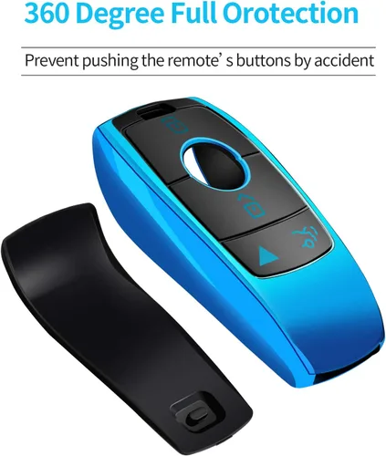 Miniatura 3 de Tukellen para Mercedes Benz Funda para llavero, Protector de llave de TPU suave especial Compatible con 2017-2023 Clase E 2018-2021 Clase S Azul