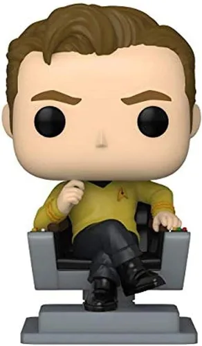 Miniatura 2 de Funko POP Pop! TV: Star Trek - Figura coleccionable de vinilo del capitán Kirk en silla, multicolor, talla única