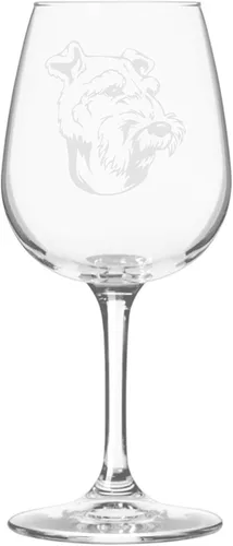 Miniatura 225 de Copa de vino de 12.75 onzas con diseño de perro grabado