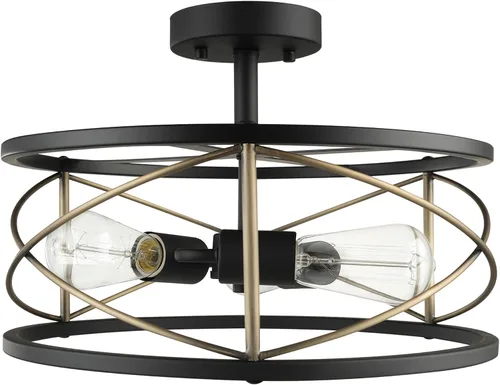 Miniatura 13 de Globe Electric 66000073 Lámpara de techo con brazo ajustable de montaje semiempotrado de 4 luces, latón mate, brazos giratorios, accesorios