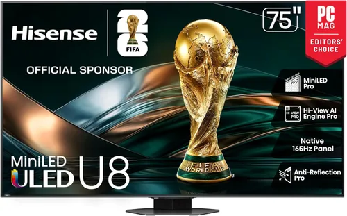 Miniatura 32 de Hisense 55" Clase U8 Mini-LED ULED 4K UHD Smart TV de Google (55U8QG, Modelo 2025) - QLED, 165Hz nativo, VRR 288, hasta LD5600, 5000 Nits, HDR10+