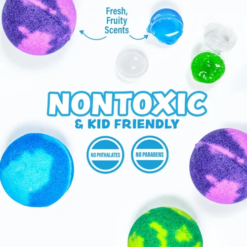 Miniatura 4 de Bombas de baño Tub Works Super Goo Slime 'Sorpresa', paquete de 6 Bombas de baño para niños con sorpresa interior No tóxico Jabón de slime