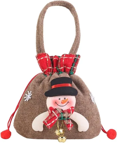 Miniatura 3 de kamumanni Bolsas de regalo de Navidad, bonita bolsa de regalo de reno con asa, bolsa de regalo de Navidad de tela con cordón, bolsa de regalo