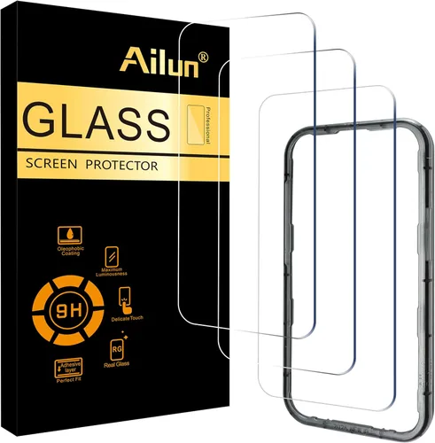 Miniatura 13 de Ailun Protector de pantalla para iPhone 14 Plus/iPhone 13 Pro Max [pantalla de 6.7 pulgadas], 3 unidades de vidrio templado compatible con fundas