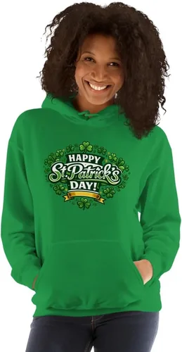 Miniatura 6 de Maydear Sudadera con capucha para hombre y mujer, diseño de trébol de la suerte