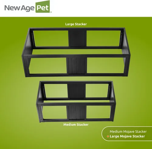 Miniatura 9 de New Age Pet ECOFLEX - Apilador Mojave grande negro para hábitats de reptiles 10 años de garantía limitada del fabricante Diseño apilable, se