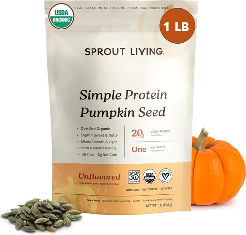 Miniatura 8 de Sprout Living Polvo de proteína de guisante orgánico, sabor a vainilla, 0.71 oz de proteína orgánica a base de plantas en polvo sin edulcorantes