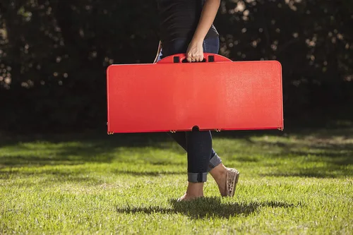 Miniatura 2 de Picnic TIME Coca-Cola - Mesa de picnic plegable con asientos, juego de mesa y banco de aluminio plegable con agujero para paraguas, mesa portátil