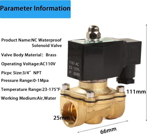 Miniatura 4 de Válvula de flotador AC110V Interruptor automático de control de nivel de agua Solenoide de latón Bomba de cierre de tanque de piscina Canales