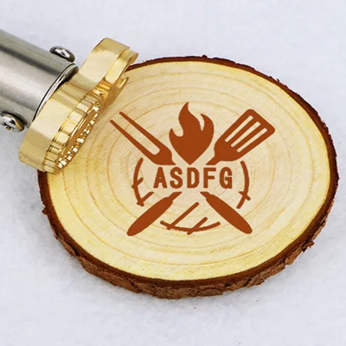 Hierro de marca de madera eléctrico personalizado con sello personalizado, sello de calor de barbacoa con logotipo personalizado, hierro de marca