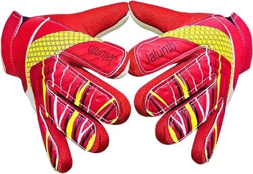 Miniatura 11 de Jalunth Guantes de Portero de Fútbol para Niños y Jóvenes, Guantes de Guardameta Jugador de Campo para Niños y Niñas, Palma de Látex Antideslizante