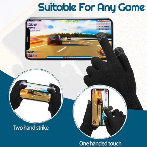 Miniatura 6 de Syhood PUBG - Juego de 4 pares de guantes de juego para videojuegos, controladores móviles, antisudor, transpirables, táctiles, altamente sensibles