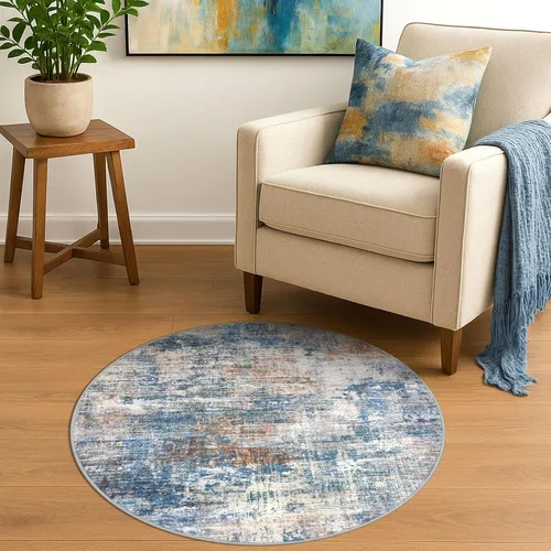 Miniatura 570 de IOHOUZE Alfombra abstracta lavable de 3 x 12 pies para pasillos, antideslizante para cocina, camino de entrada de lana sintética para interiores