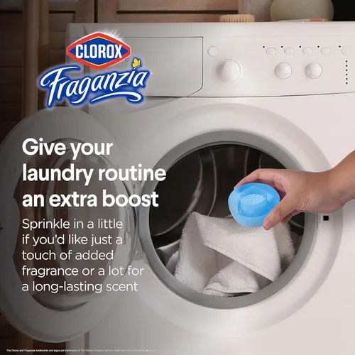 Miniatura 3 de Clorox Fraganzia - Cuentas potenciadoras de aroma para lavandería con cristales en aroma a lino - Cuentas perfumadas para lavado para ropa y sábanas