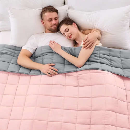 Miniatura 39 de yescool - Manta con peso, 7 libras, fresca, transpirable, con cuentas de cristal prémium, lavable a máquina, para dormir, 60-90 libras, 41 x 60 Gris