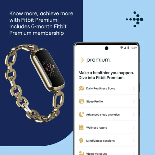 Miniatura 3 de Fitbit Luxe-Rastreador de Fitness y Bienestar con Gestión del Estrés, Seguimiento del Sueño y Frecuencia Cardíaca 24/7, Negro/Grafito, Talla Única