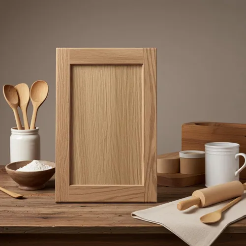 Miniatura 4 de Puerta de gabinete de cocina de roble inacabada estilo shaker de 11 x 18 pulgadas, reemplazo