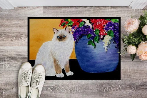 Miniatura 2 de Caroline's Treasures SS8604MAT - Tapete Ragdoll para puerta delantera, 18 x 27 pulgadas, para interiores y exteriores, para entrada, antideslizante