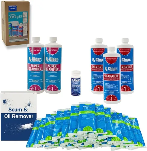 Miniatura 9 de Rx Clear Kit de mantenimiento químico de apertura de piscina Plus para piscinas sobre el suelo o enterradas para piscinas de hasta 15,000 galones