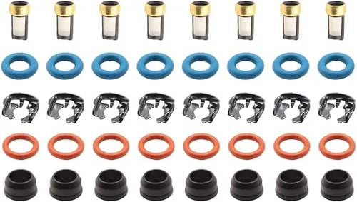 Kit de reparación de sello de inyector de combustible de 8 piezas para GM Chevy Silverado 1500 GMC Sierra FJ887 4.8/5.3/6.0L 17113553 25317628