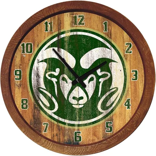 Miniatura 87 de The Fan-Brand NCAA Oklahoma Sooners: Reloj de pared con parte superior de barril de imitación para decoración de bar, decoración de fiesta