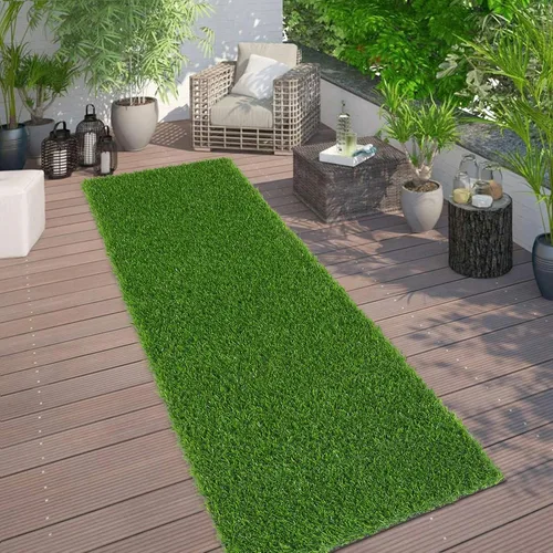 Miniatura 10 de Bsmathom Alfombra de césped artificial, interior/exterior, césped artificial para patio, balcón y jardín, 2 x 6 pies