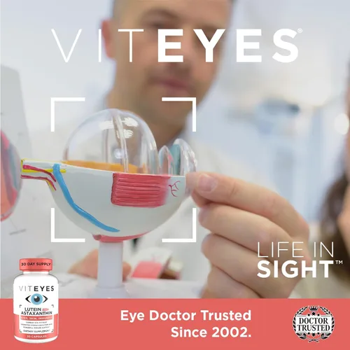Miniatura 5 de Viteyes Luteína y astaxantina: alivia la fatiga ocular, hidrata y reafirma la piel, protección contra la luz azul, apoyo inmunológico, 20 mg