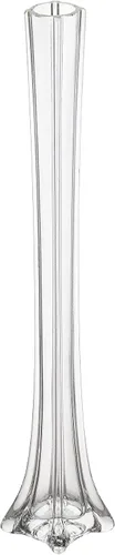 Miniatura 2 de Jarrón de la Torre Eiffel de 1.25 x 16 pulgadas, cristal transparente decorativo con base resistente, centros de mesa de boda, ramos de flores