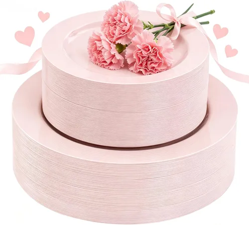 Miniatura 18 de FLOWERCAT Juego de 175 piezas de platos de Navidad y platos de bayas de acebo - Platos desechables de Navidad Incluyen 50 platos de plástico