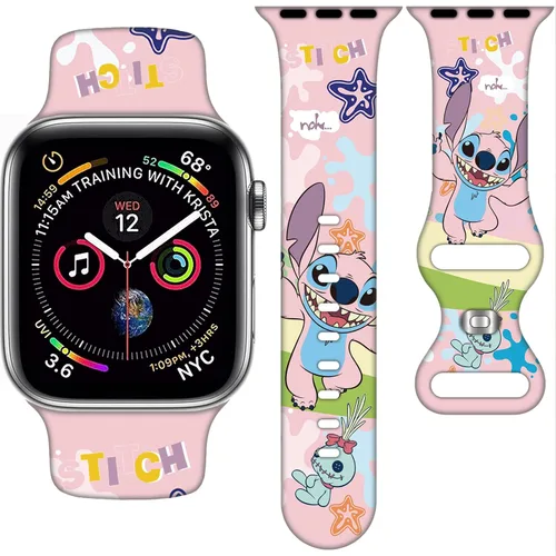 Miniatura 21 de Correa de silicona de dibujos animados compatible con Apple Watch de 1.496/1.575/1.614/1.654/1.732 pulgadas, bonitas correas de repuesto para Apple