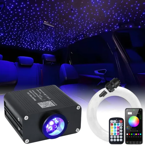 Miniatura 16 de Car Home Starlight Headliner Star - Kit de luces de techo parpadeantes y activadas por sonido, 200 unidades, 0.03 pulgadas x 9.8 pies, RGBW 16 W