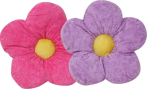 Miniatura 4 de Snuggle Stuffs Almohadas de flores rosas y blancas pastel - 13 pulgadas - Juego de 2 - Almohadas Minky para decoración de dormitorio de niñas Rosa