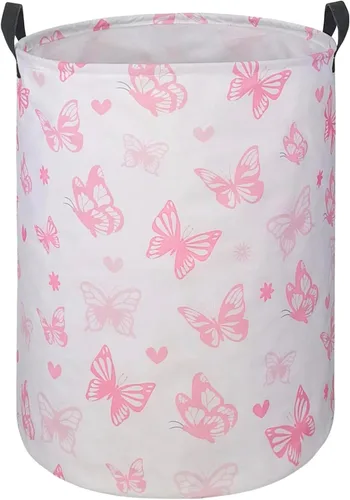 Miniatura 11 de Cesta de almacenamiento para ropa sucia para niños, cesta organizadora de lavandería, caja de ropa, cesta de regalo con asas (unicornio)
