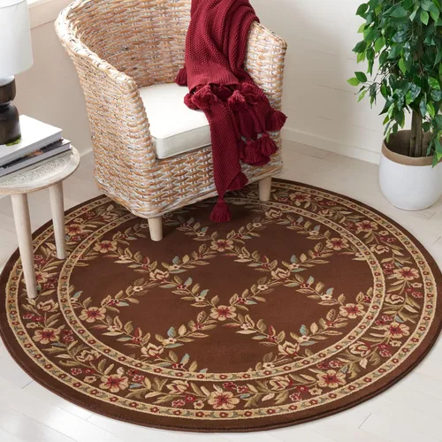 Miniatura 33 de SAFAVIEH Lyndhurst Collection - Alfombra de pasillo, 2 pies 3 pulgadas x 8 pies, color negro y marrón, diseño tradicional de enrejado floral,