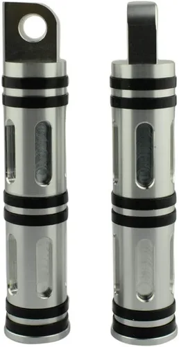 Miniatura 3 de Hombre Mount-Style Estriberas Reposapiés Para Harley Dyna Electra Glide Road King Touring (Plata)