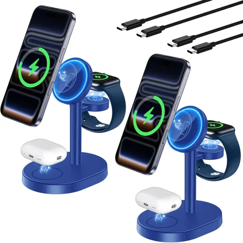 Miniatura 29 de Hevanto 25W 3 in 1 Super Fast Charging Station for Apple MagSafe Charger, Wireless Magnetic Mag-Safe Charger Stand for iPhone 17 16 15 14 13 12