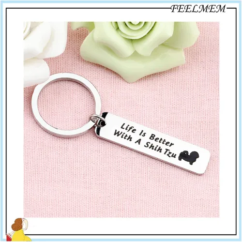 Miniatura 3 de FEELMEM Llavero de perro Lover Gifts Life Is Better with A French Bulldog