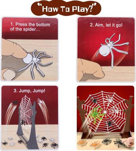 Miniatura 4 de Ybgocot Juegos Familiares, Juegos de Mesa de Araña para Niños de 4 a 8 Años, Juego Infantil para Niños y Niñas