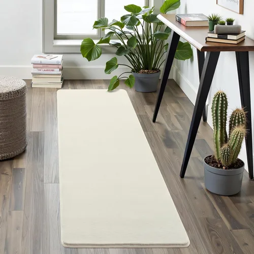Miniatura 16 de Softlife Alfombra verde de 2 x 6 pies para dormitorio, sala de estar, lavable, suave, esponjosa, alfombra de pasillo antideslizante, alfombra