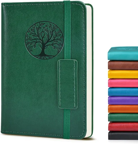 Miniatura 44 de Biuwory Cuaderno diario con líneas para mujeres y hombres, 256 páginas, tamaño A5, de cuero de tapa dura para escribir, viajes, negocios, trabajo