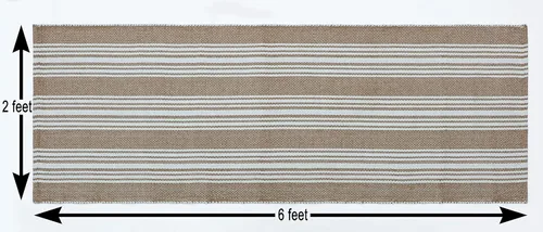Miniatura 4 de Alfombrilla de Yoga Tejida a Mano 100% Algodón - Gruesa Hecha en Telar en India - para Ejercicio en Piso de Gimnasio - Corredor para Dormitorio