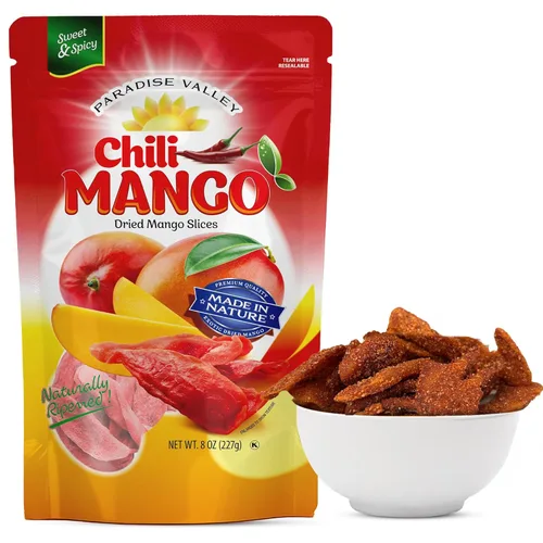 Miniatura 14 de Rebanadas de mango seco sin azúcar, textura deliciosa, suave y jugosa, mango seco con bajo contenido de azúcar, mangos naturalmente madurados
