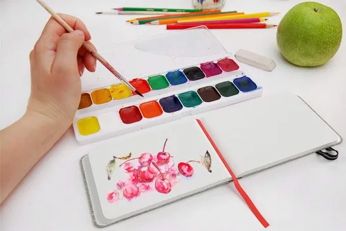 Miniatura 5 de ARTEZA Cuaderno de acuarela, paquete de 3, 80 páginas cada uno, cuaderno de acuarela de 3.5 x 5.5 pulgadas, papel de acuarela de 110 libras/8.11