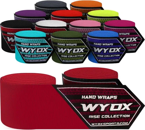 Miniatura 8 de WYOX Gel Boxing Hand Wraps for Men Women – Elasticated Padded Long Wrist Straps Cotton & Nylon Blend for Muay Thai MMA, Kickboxing, BJJ Combat